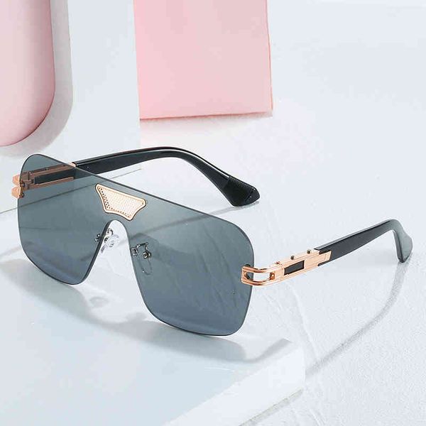 

sunglasses frameless men's and women's large frame tie home personalized street s fashion glasses okkr, White;black