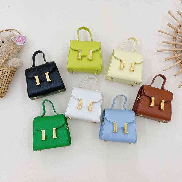 

south korean children's bag candy color mini hand carrying messenger bag fashion trendy girl princess zero wallet, Black