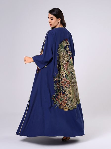 

ramadan eid mubarak kaftan robe kimono femme musulmane open abaya dubai turkey islam muslim dress for women set pakistan caftan, Red