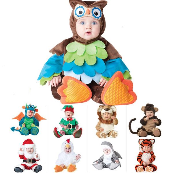 

6m-24m arrival christmas xmas holiday rompers halloween costume infant baby girls lion cosplay newborn toddlers clothes, Blue