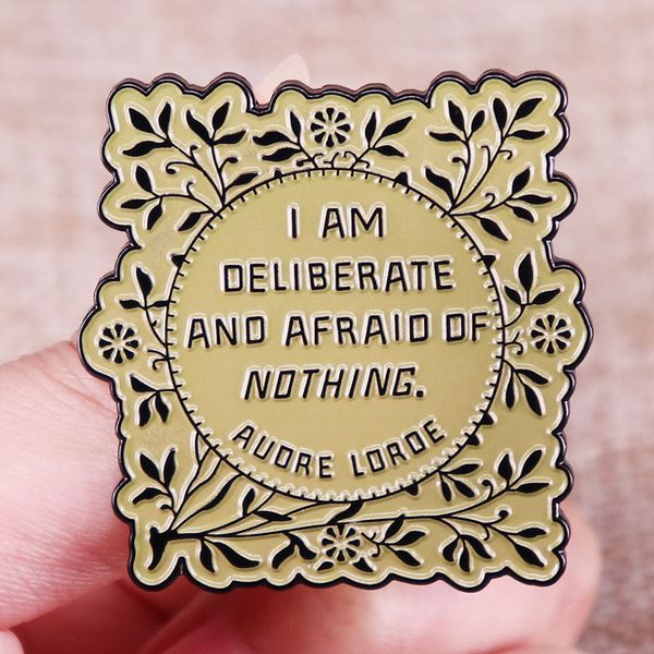 

i am deliberate and afraid of anything brooch brooches badges backpacks lapels pins accessories gifts, Blue