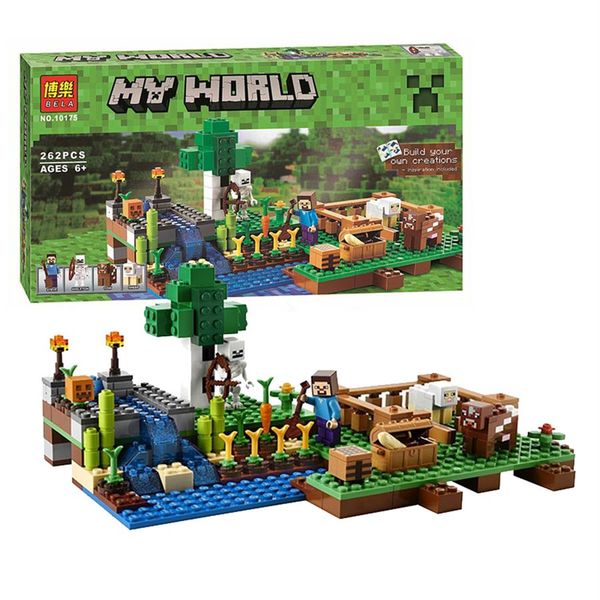 

bela 10175 262pcs my world the farm bela building block 21114 bricks toy211e