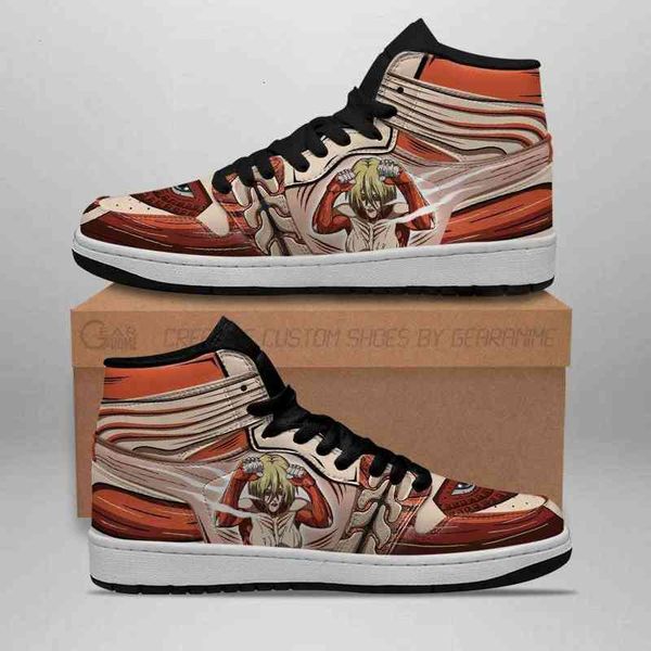 

female titan sneakers attack on anime, Black
