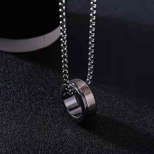 

fashion nine titanium steel hip hop necklace sweater chain pendant, Silver
