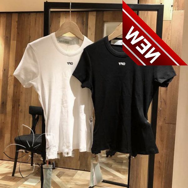 

50% off discount niche design off spring / summer 2022 new versatile knit slim short sleeve t-shirt women's fashion, White;black