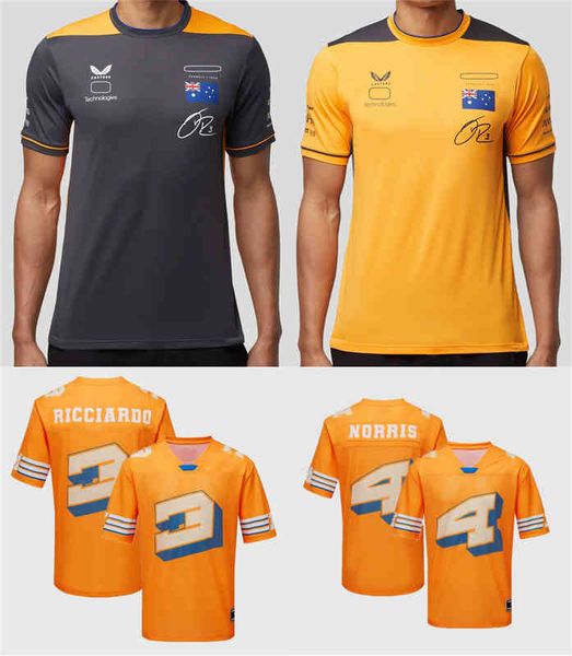 

2022 mclaren f1 t-shirt men's official website design reprint shirt team uniform formula 1 new short sleeve, White;black