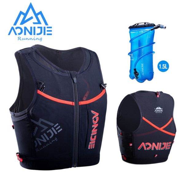 

aonijie c9106 10l quick dry sports backpack hydration pack vest bag with zipper for hiking running marathon race 220507