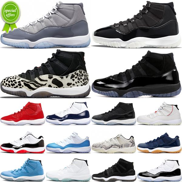 

2022 11s 11 basketball shoes cool grey animal instinct space jam jubilee legend blue bred concord platinum tint 72- cap and gown pantone m, Black