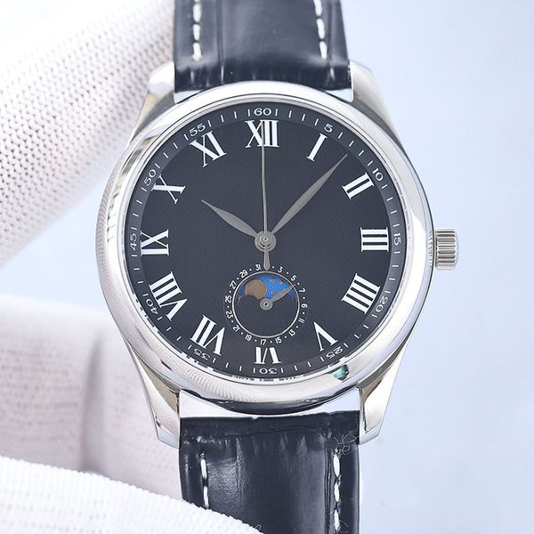 Homens relógios mecânicos totalmente automáticos para homens Moda Wristwatches Business Wristwatch Leather Strap Montre de Luxe