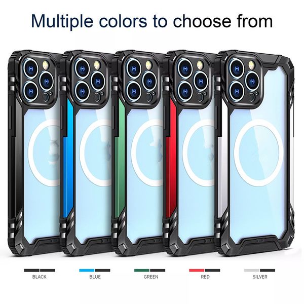 

phone case magnetic wireless charge for new mag safe iphone 14 13 12 11 pro max x xr xs shockproof armor matte silicon cover