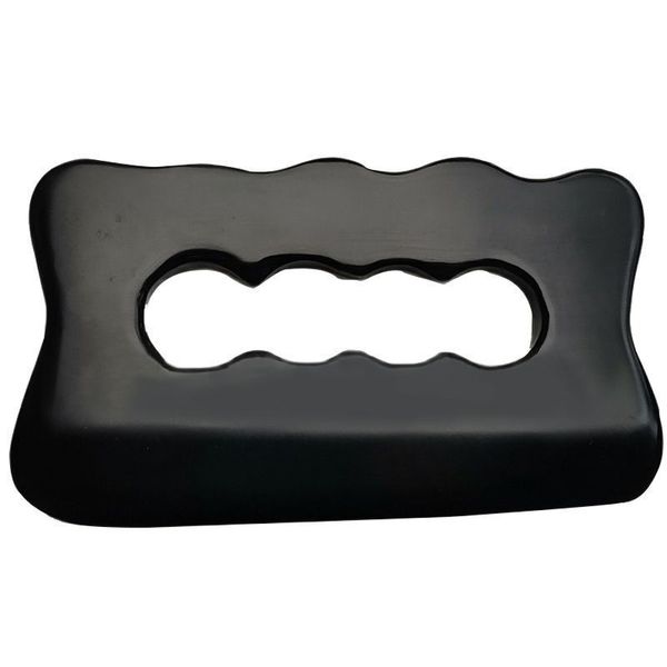 

black bianstone gua sha scraping plate four hole handheldspa chinese traditional acupuncture body massager 220712