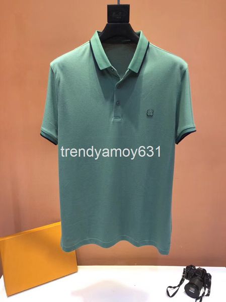 

men's t-shirts men's lapel polo short sleeve t-shirt luxury high end, White;black