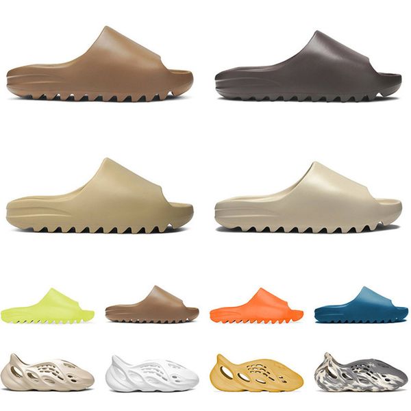 

men brand sandals women slides desert sand slipper core earth brown bone orange soot outdoor fashion slide beach slippers o2pp, Black