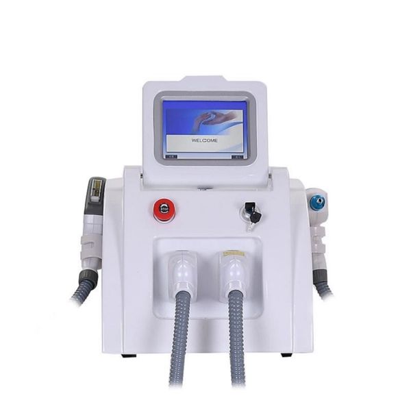 

2 in 1 opt ipl permanent hair remover q switched freckle pigment removal carbon peel tatoo removal yag nd laser machine