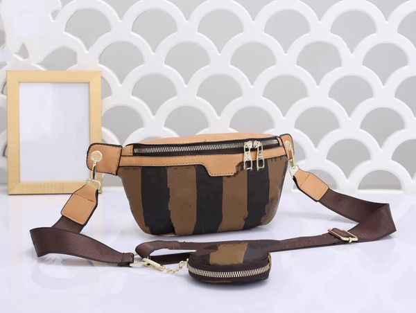 

stlye bumbag cross body shoulder belt bag waist purse bags pocket designer leather handbag fanny pack bum bag's 2-piece zippered pocket