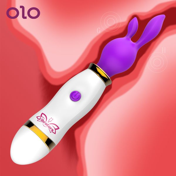 Olo Rabbit Vibrator av Stick Magic stod G-Spot Massage Clitoris стимулирует 12-скоростную женскую мастурбацию сексуальные игрушки для женщины