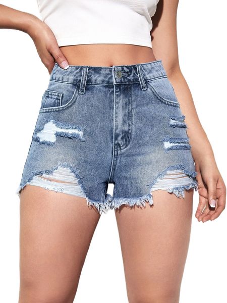 

raw hem ripped denim shorts f0eu#, White;black