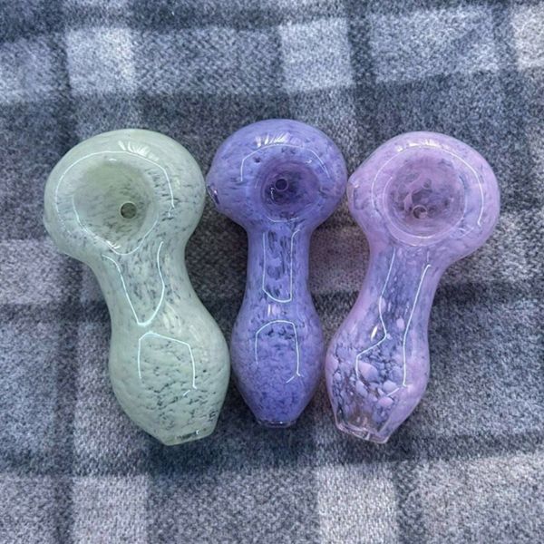 Cool Colorful Pyrex Vetro spesso Dry Herb Tabacco Handpipe Pipes Portable Oil Rigs Design innovativo Bong Supporto per tubo filtro per fumo Handmade DHL Free