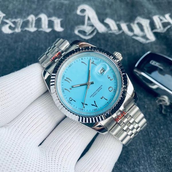 

mens 40mm day date perpetual fashion mechanical watch lady girl party stainless steel automatic men watches montre femme relogio montre de l, Slivery;brown