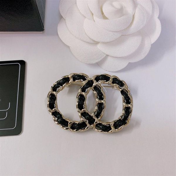 

small fragrant leather rope simple generous temperament sweet lovely brooch net red star with exquisite new style nxp32687, Gray