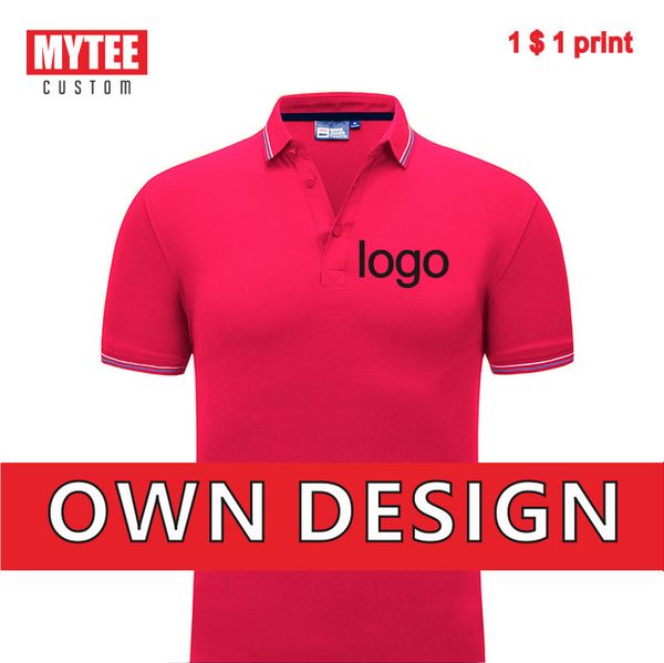 

mytee high-end men's and women's polo shirts customized company brand embroidery/printed cotton t-shirt gifts 220608, White;black
