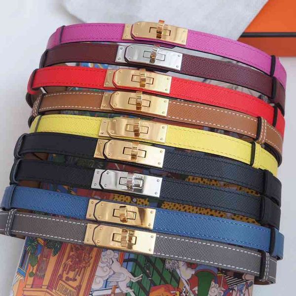 

belts selling women's cow leather 1.7cm belt epsom palm grain universal size retractable 3jb3, Black;brown