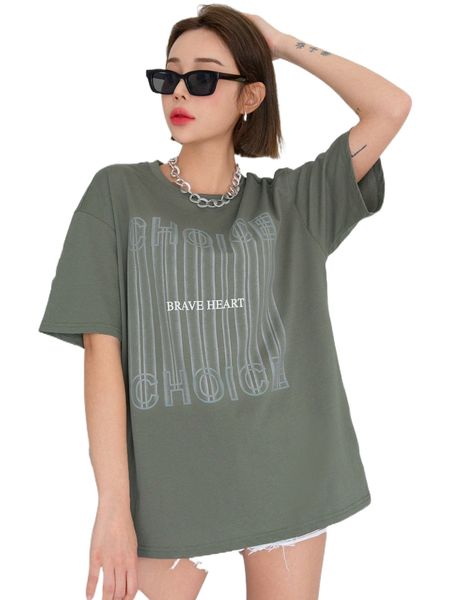 

dazy letter graphic drop shoulder tee j6we#, White