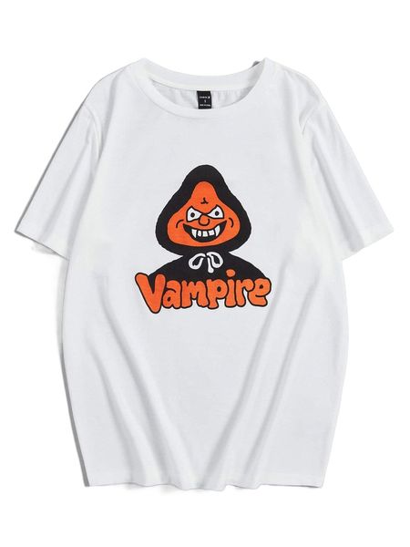 

x mityakorolkov letter & cartoon graphic tee k88t#, White