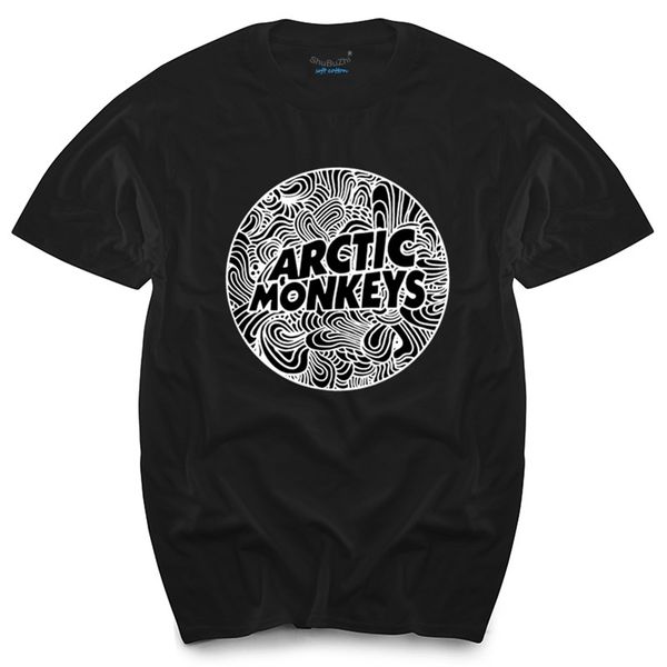 Chegou Summer Arctic Monkeys Rock Music Band T-shirts 100% algodão Mens Pattern Cirtle 220509