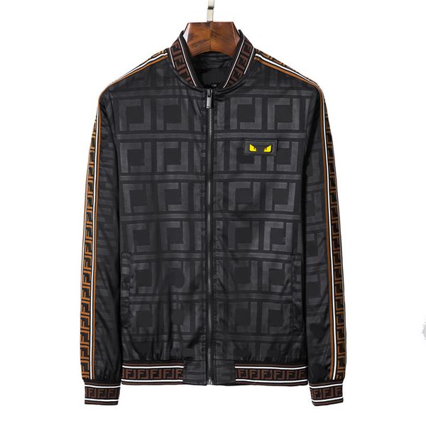 

zipper jacket for men 2022 striped slim pocket mens windbreakers jackets casual baseball men's hoodies coat, Black;brown