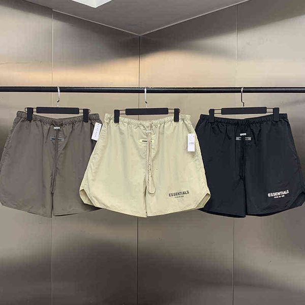 

reflective shorts fog essentials woven fast drying casual capris sweatpants eye-catching trend star short harajuku knitwear college style, White;black