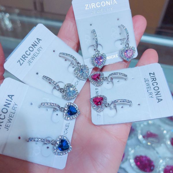 

earrings luxury love hook performance dangle & chandelier diamond t luxury designer jewelry bangle watches women mens couple fashion wedding, Silver