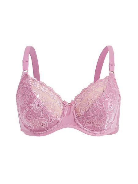 

plus contrast lace bow detail underwire bra i2z7#, Black;white