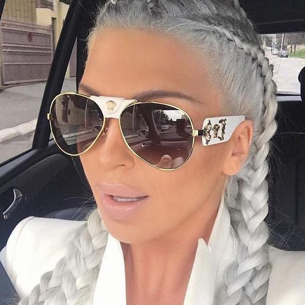 

sunglasses 2022 design women men oversized frame leather sun glasses man hip hop male female 2150 uv400, White;black