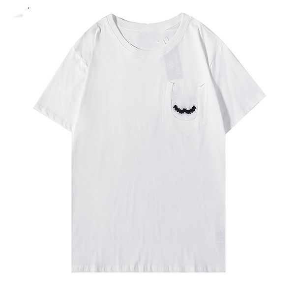 

men's t-shirt fashion men's t-shirt channel retro decorative printed letters anti-wrinkle casual men's and women's 01-02, White;black