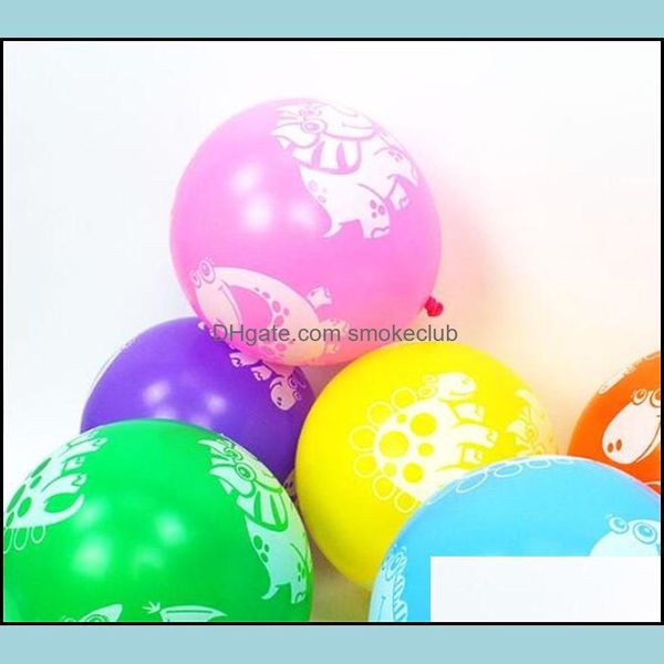 Party-Dekoration, Event-Zubehör, festlicher Hausgarten, Dinosaurier-bedruckter Latex-Ballon, 30,5 cm, farbige Luftballons, Gastgeschenke, Babyparty-Dekorationen