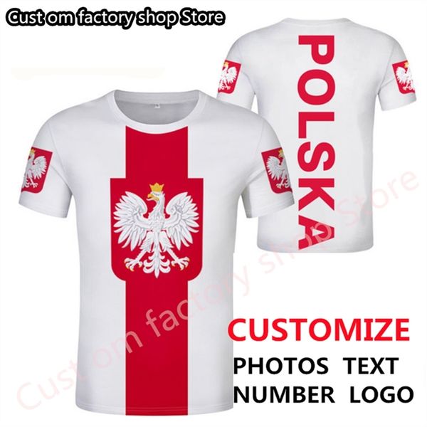 POLONIA maglietta fai da te nome personalizzato gratuito numero pol T Shirt nazione bandiera pl repubblica polska paese polacco college stampa p o vestiti 220616