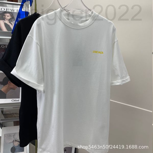 

women's hoodies & sweatshirts designer summer product base cover letter cotton round neck short sleeve loose white fluorescent female t, Black