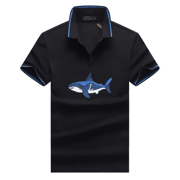 

2022 new summer brand clothing luxury designer polo shirt men's casual fashion lettered embroidered t-shirt high street #hc5, White;black