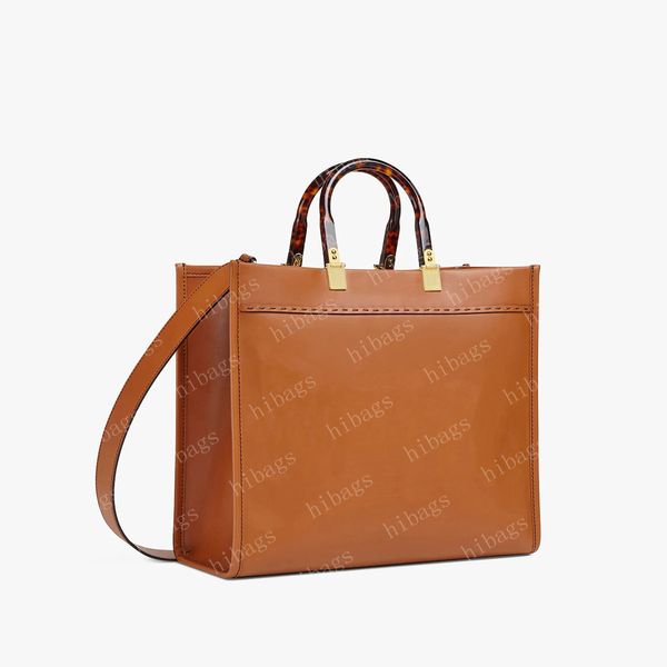 

2022 the tote bag sunshine shopping bag medium totes roma leather fendace handbags 11 colors 35x31x17cm #fst-02