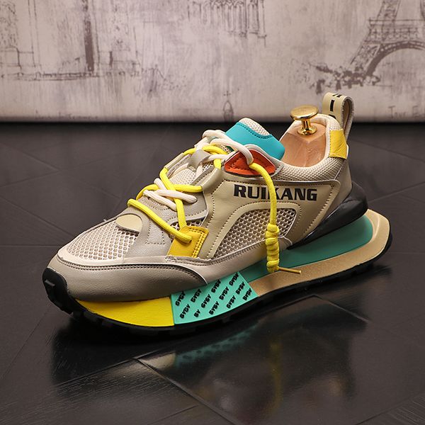 

british designer wedding dress party shoes fashion white breathable mesh sports casual sneakers black round toe business driving walking loa