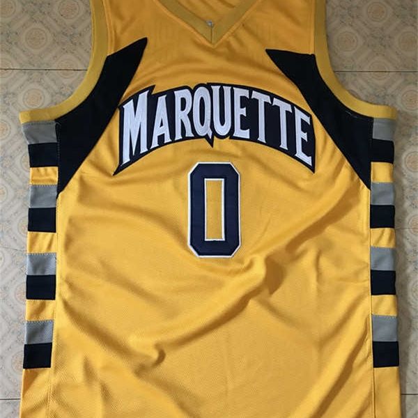 SJZL98 4 John 0 Howard College Marquette Golden Eagles Retro Retrô Basquete Jersey Costurou qualquer número e nome