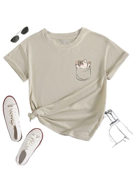 

cartoon graphic tee w7y1#, White