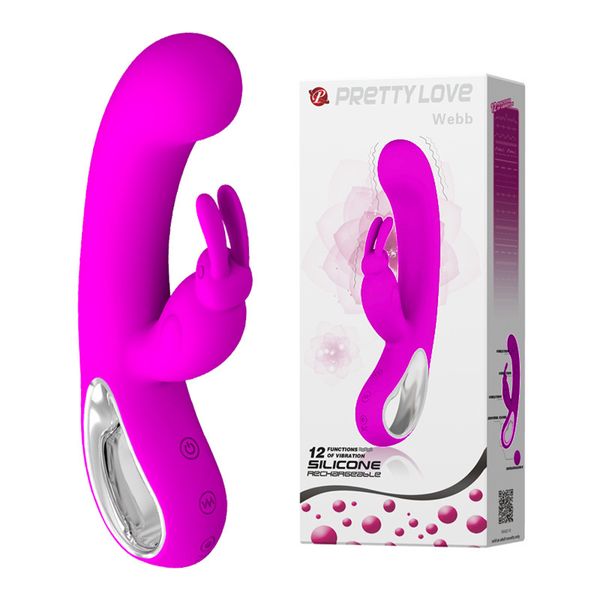 PRETTY LOVE Giocattoli sexy a 12 velocità per donne Dildo Vibratori G Spot Coniglio Clitoride Prodotti per adulti Erotismo