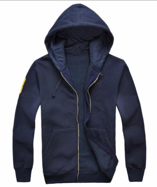 

2023 new mens small horse polo hoodies and sweatshirts autumn winter casual with a hood sport jacket men's hoodies, Black
