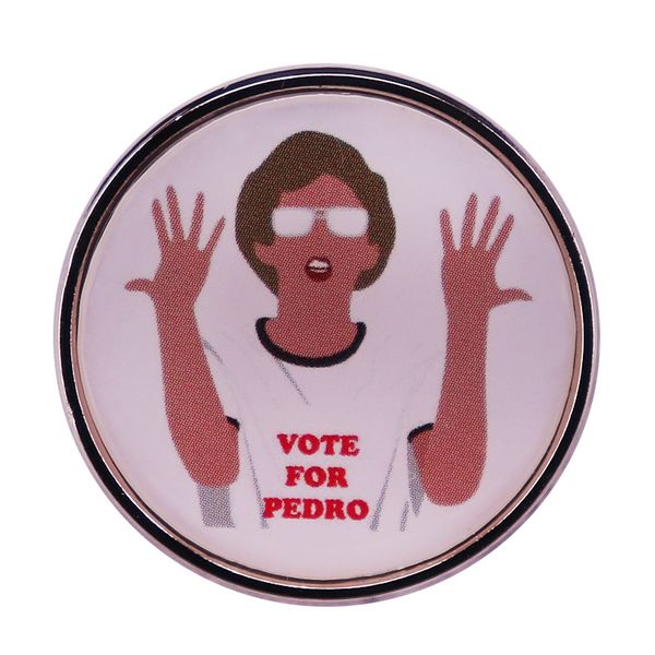 

napoleon dynamite button vote for pedro badge pin, Blue