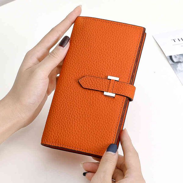 

wallets bags 2022 leather girls' fashion long h pure, Red;black