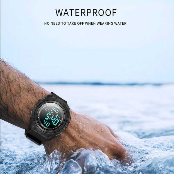Esporte Mens Waterproof Watch Militar LED Digital Cronômetro de Digitas AlAlarm relógio relógios