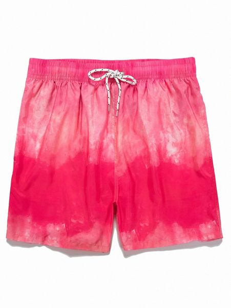 

romwe guys tie dye drawstring shorts n9pe#, White;black