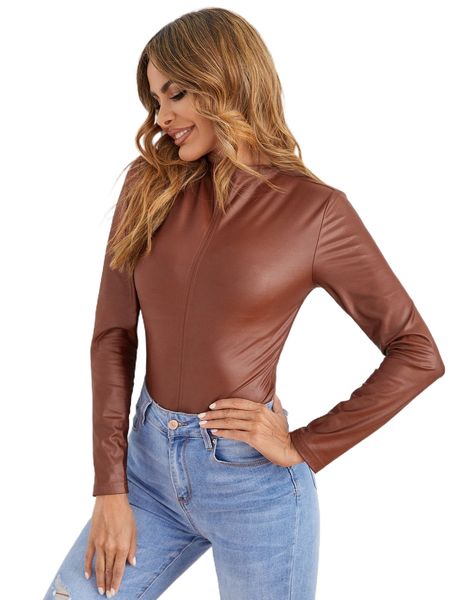 

solid stand neck pu leather 249g#, White